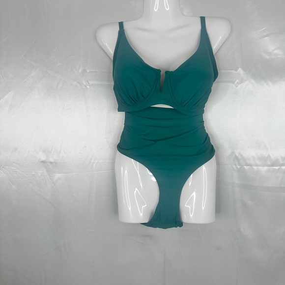 NWT Anne Cole Teal 2 piece Swimsuit padded underwire Size XXL - Picture 1 of 16